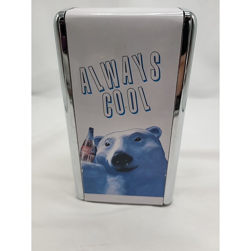 Vintage Coca Cola "Always Cool" 1994 napkin dispenser Polar Bear New But Read - Picture 5 of 16